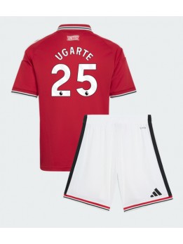 Otroški Nogometna dresi replika Manchester United Manuel Ugarte #25 Domači 2026-27 Kratek rokav (+ hlače)